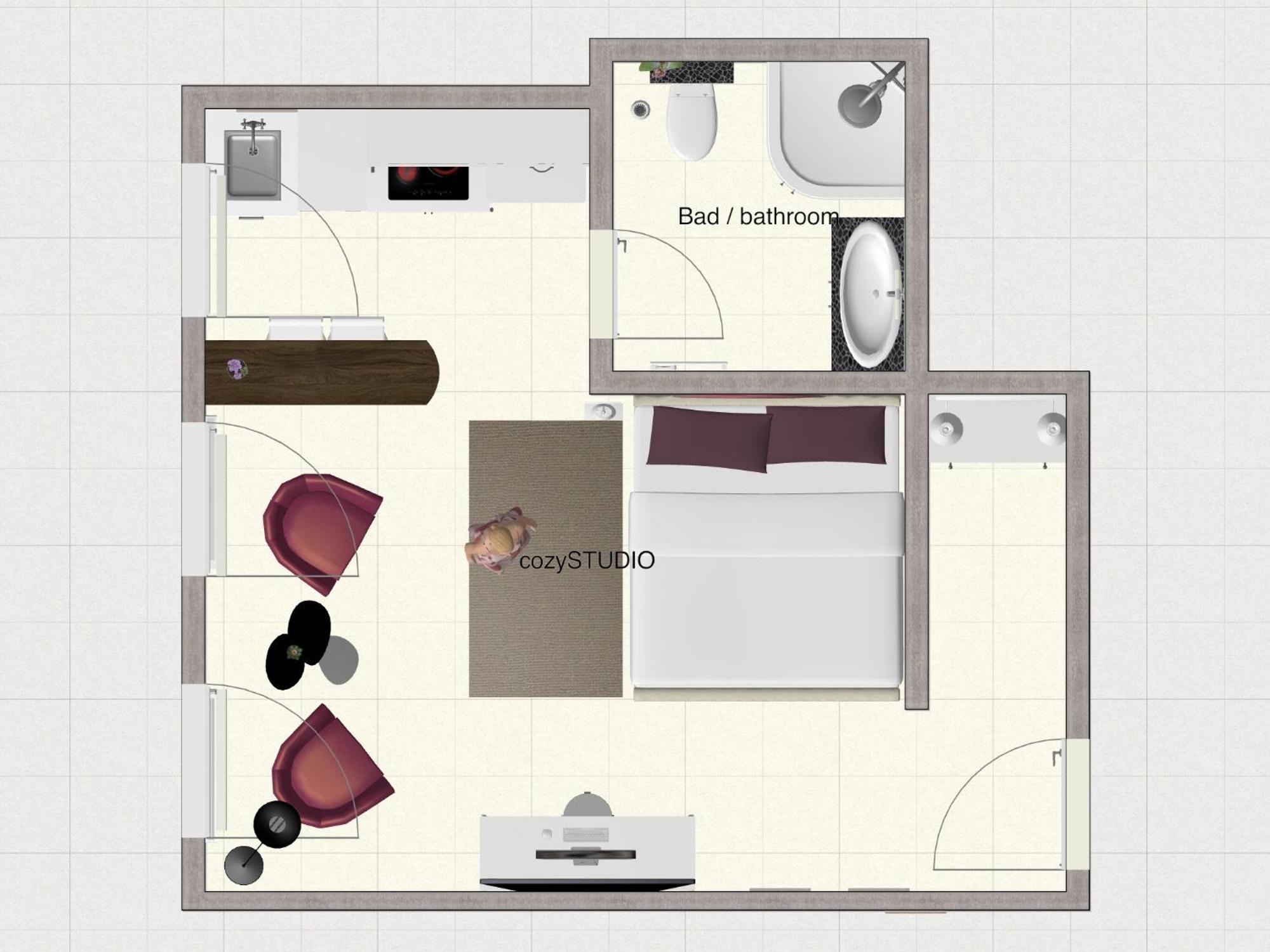 Secret Hideaways Cozystudio Superior Apartments Mit Wifi L 450M Bis Uni L Messe L Flughafen L Zoo Duisburg Værelse billede